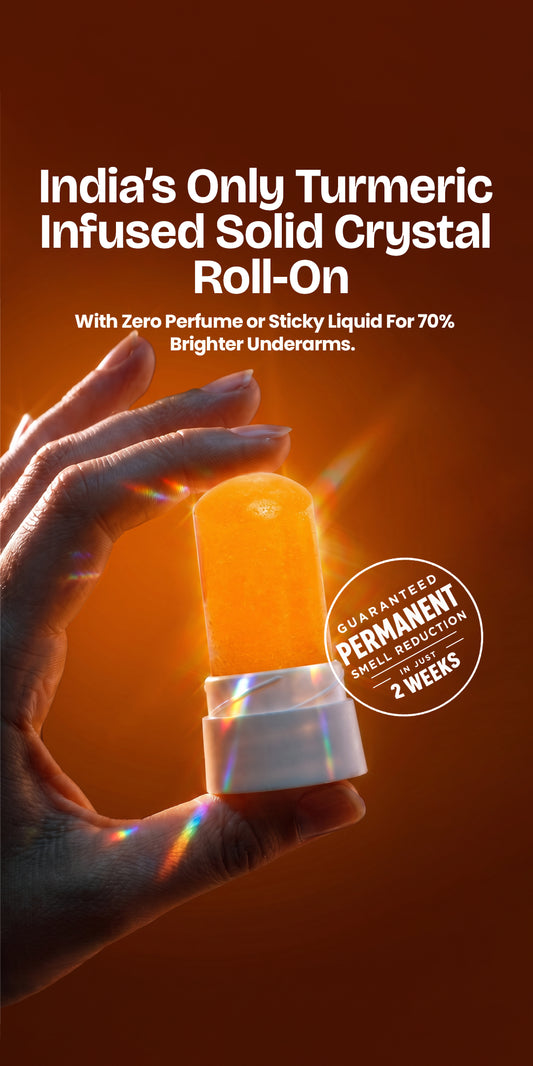 Alum Infused Crystal Roll-On Stick - Turmeric