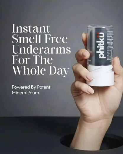 Alum Infused Crystal Roll-On Stick - Charcoal