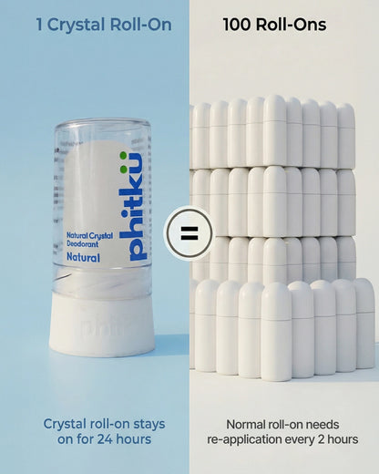 Alum Infused Crystal Roll-On Stick - Natural