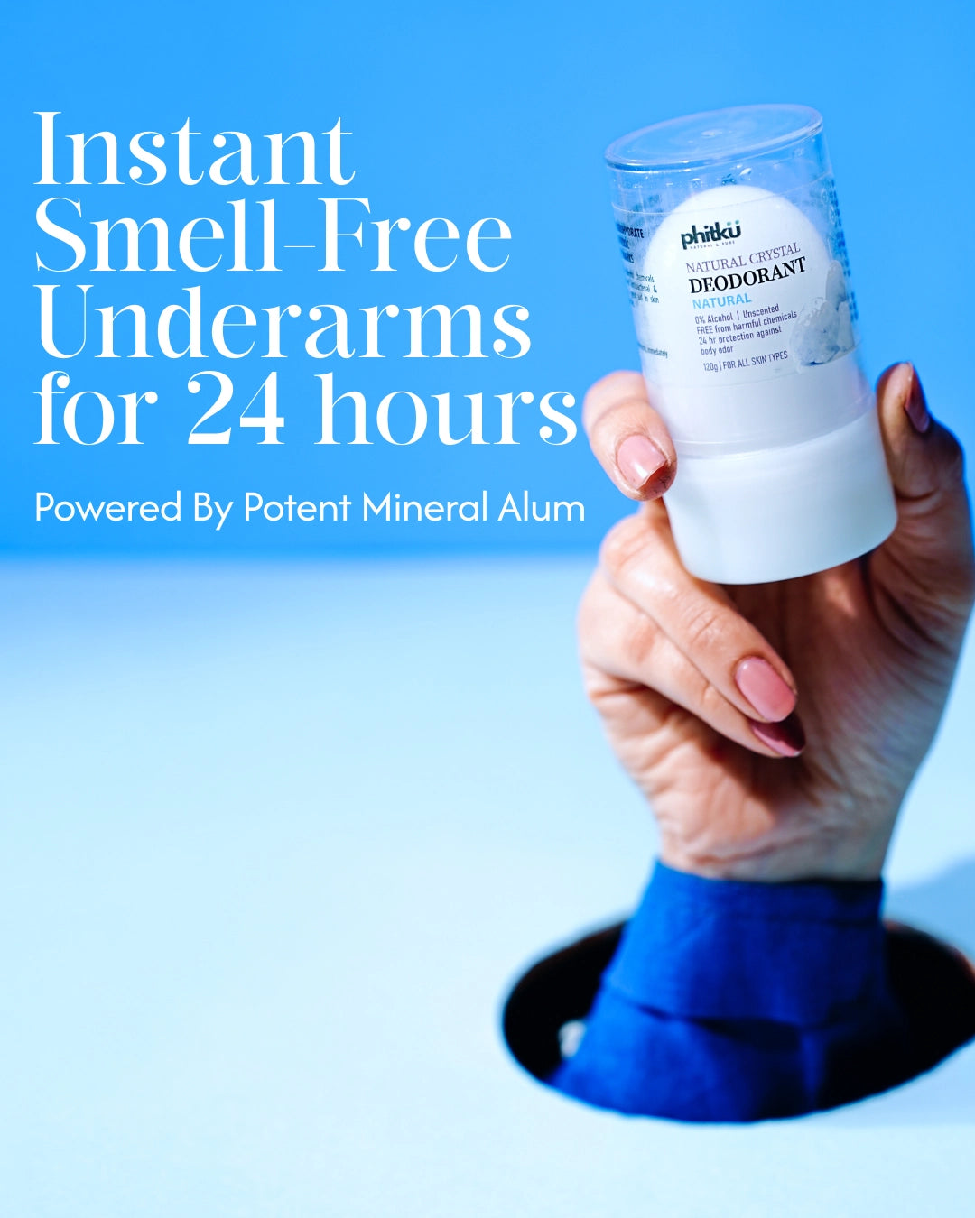 Alum Infused Crystal Roll-On Stick - Natural