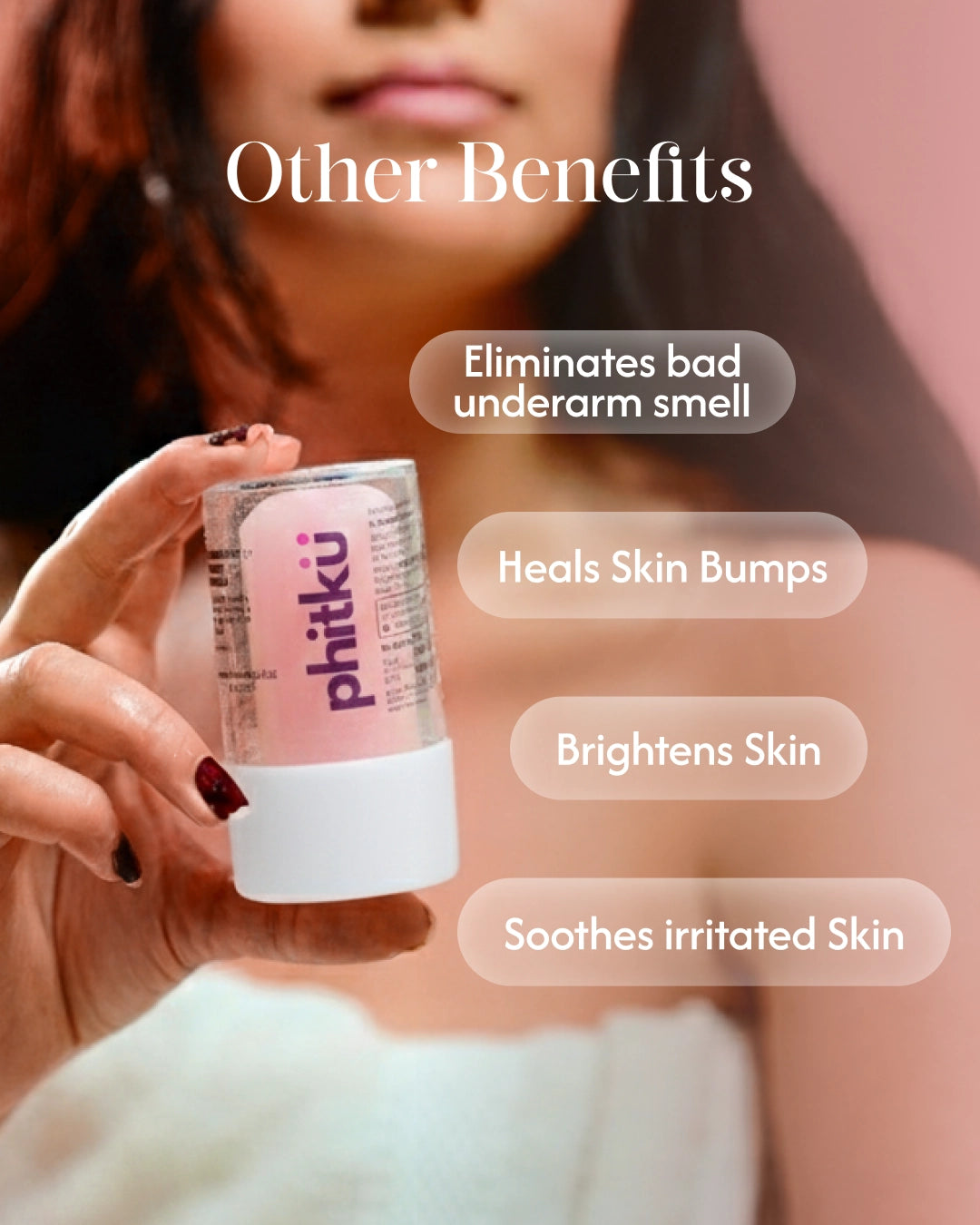 Alum Infused Crystal Roll-On Stick - Rose