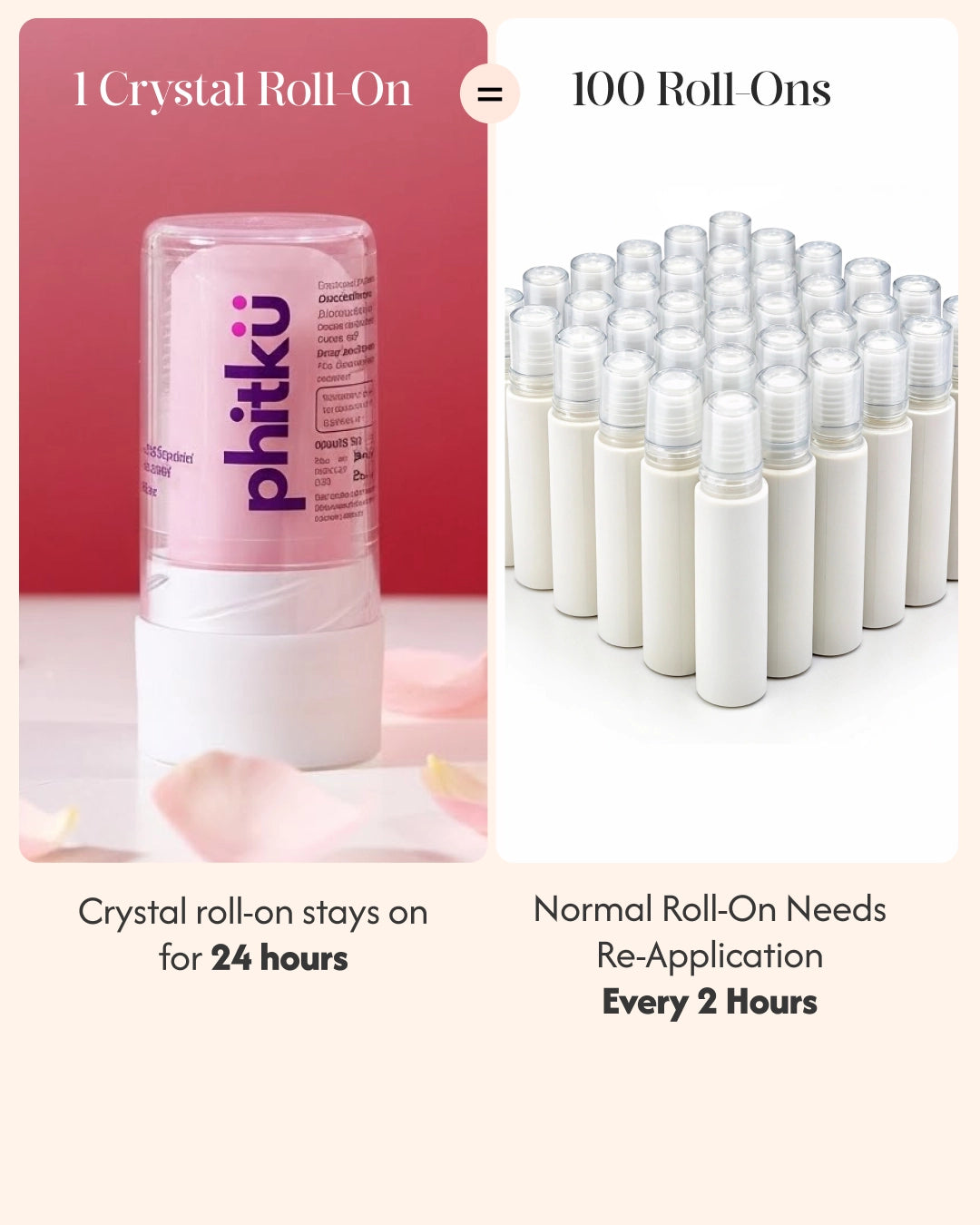 Alum Infused Crystal Roll-On Stick - Rose