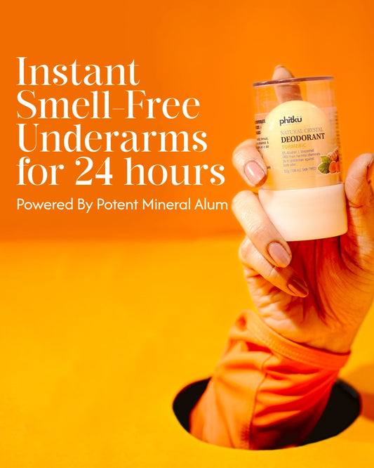 Alum Infused Crystal Roll-On Stick - Turmeric