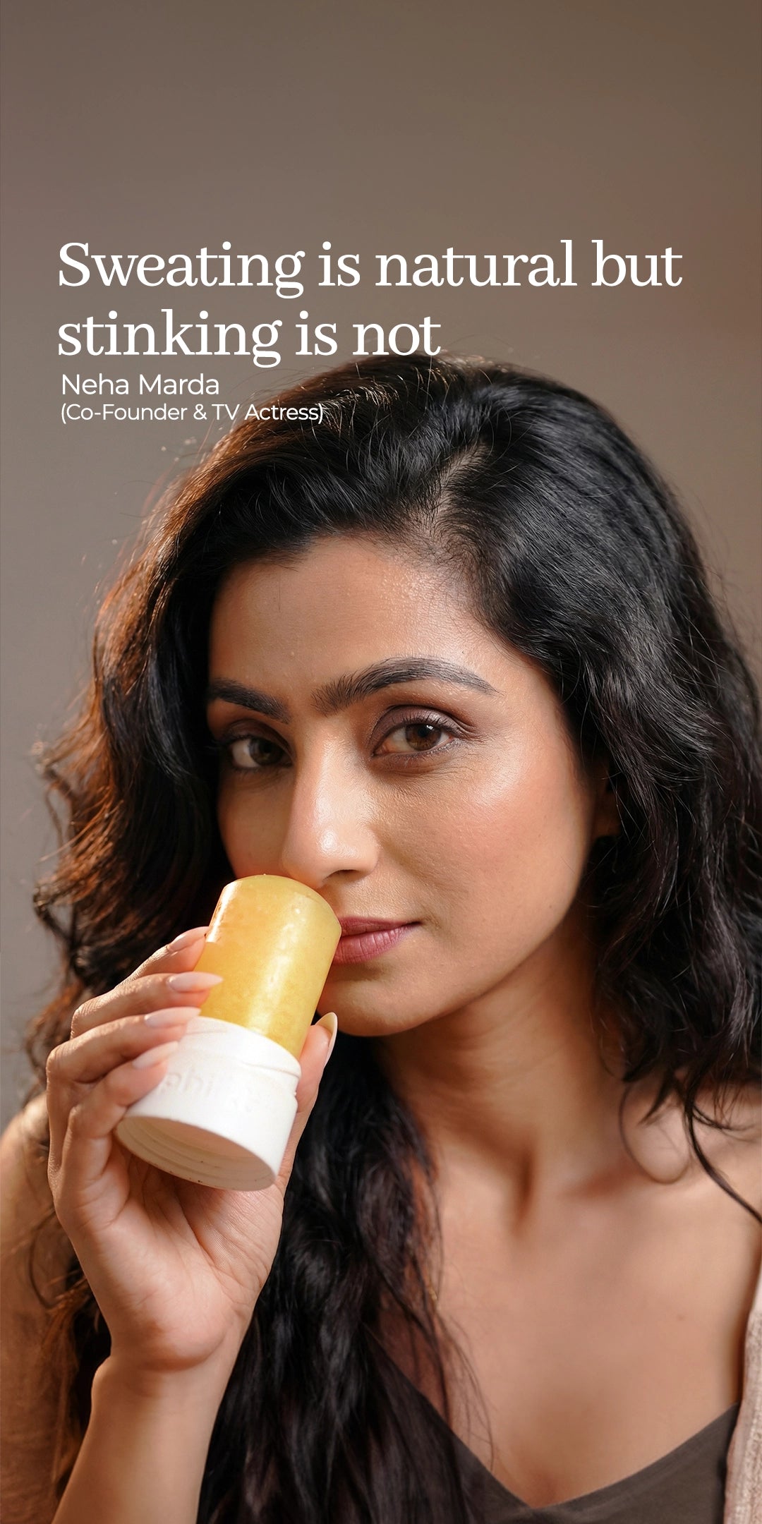 Alum Infused Crystal Roll-On Stick - Turmeric