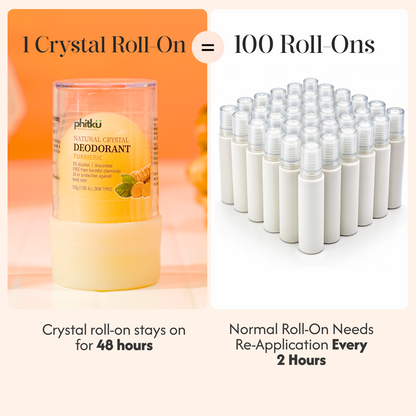 Alum Infused Crystal Roll-On Stick - Turmeric