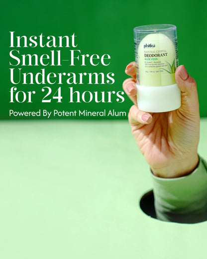 Alum Infused Crystal Roll-On Stick - Aloevera