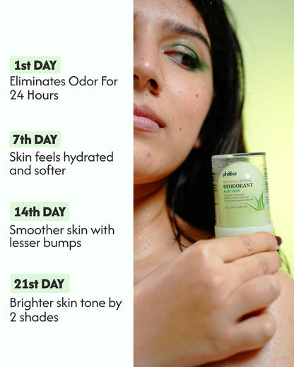 Alum Infused Crystal Roll-On Stick - Aloevera