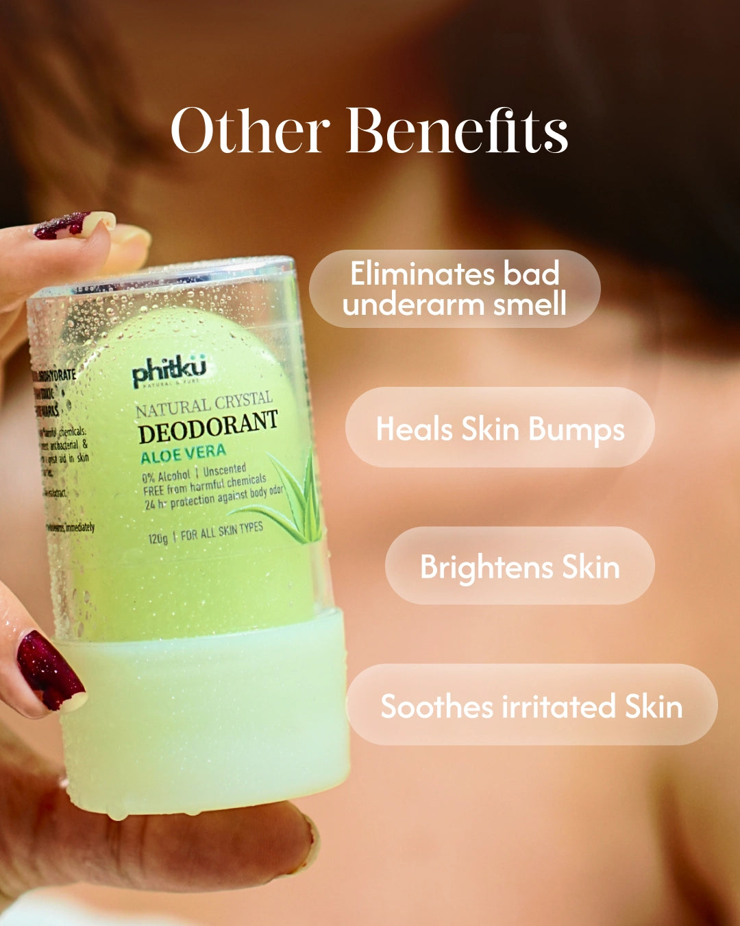 Alum Infused Crystal Roll-On Stick - Aloevera