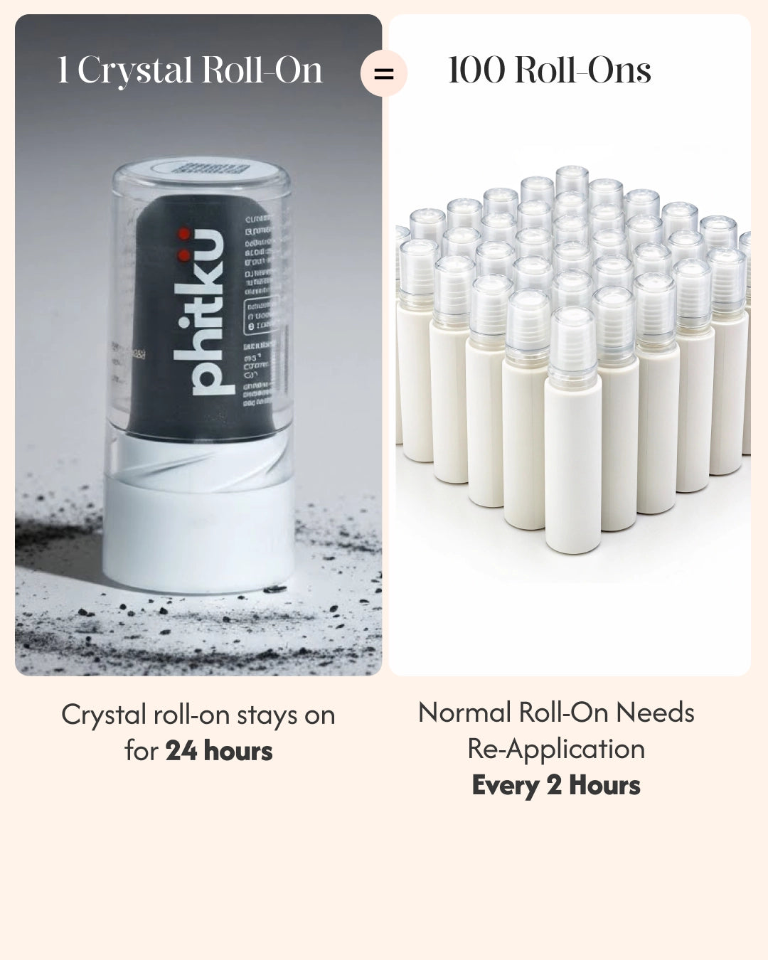 Alum Infused Crystal Roll-On Stick - Charcoal