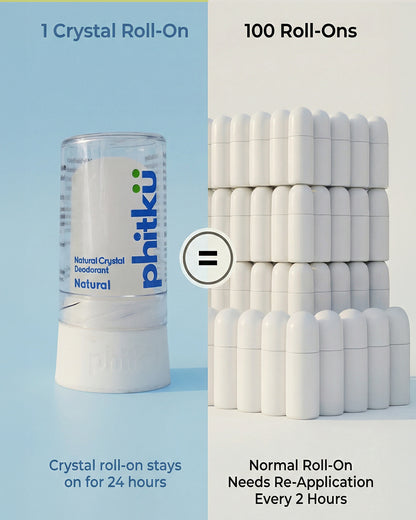 Alum Infused Crystal Roll-On Stick - Natural